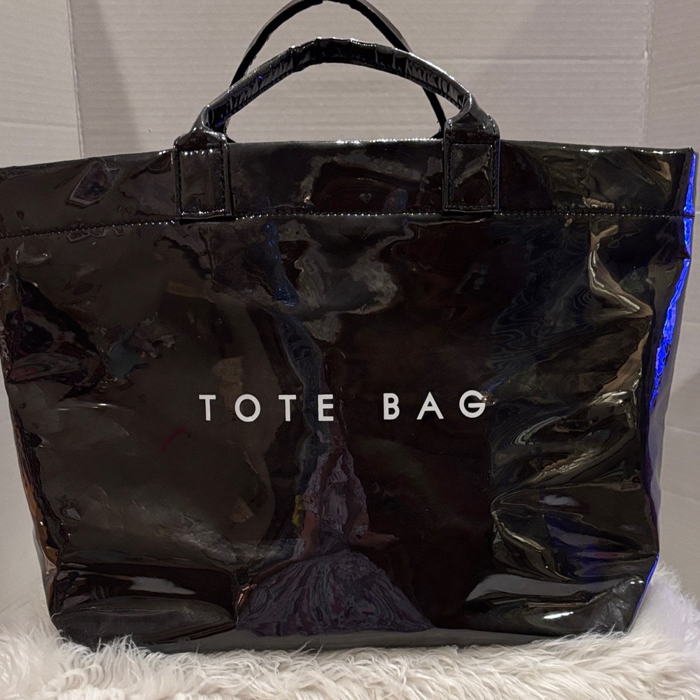 Black PVC Tote Bag/NWT